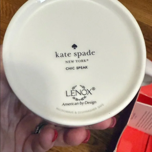 Kate Spade “ The Bees Knees” Polka Dot Mug new inbox original tags still in cup - Picture 3 of 4